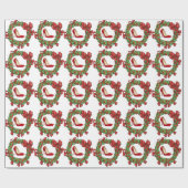 Rode hoge hakken / kerstkrans cadeaupapier (Vlak)