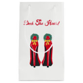 Rode Hoge Hakken met Kerstkransen Klein Cadeauzakje (Voorkant)