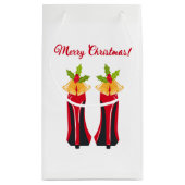 Rode Hoge Hakken met Kerstmisklokken Klein Cadeauzakje (Achterkant)
