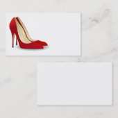 RODE HOGE HAKKEN SCHOENEN VISITEKAARTJES (Voorkant / Achterkant)