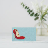 RODE HOGE HAKKEN SCHOENEN VISITEKAARTJES (Staand voorkant)