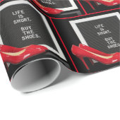 Rode hoge hoogten met teken cadeaupapier (Rol Hoek)