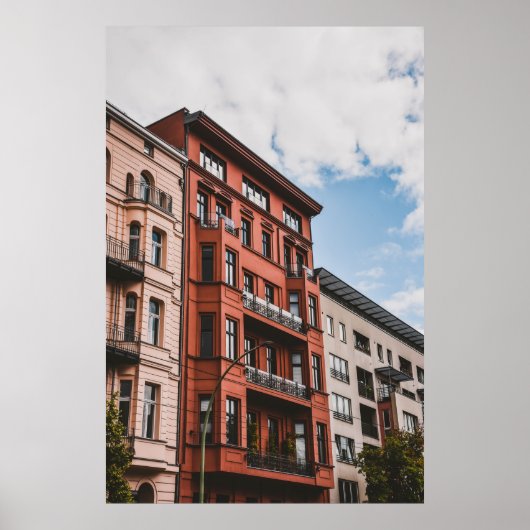 RODE HOGE STIJGENDE BOUW POSTER (Voorkant)