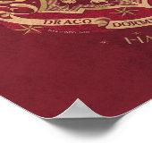 Rode HOGWARTS™-Krans met Crest voor de Feestdagen Poster (Hoek)