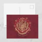 Rode HOGWARTS™ Wapenrust Feestkrans Feestdagenkaart (Voorkant / Achterkant)