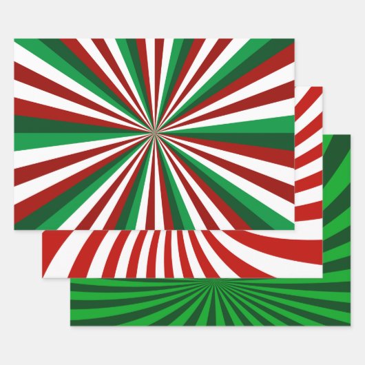 RODE HOLIDAY CHRISTMAS PINWHEEL PATROON INPAKPAPIER VEL (Set)