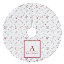 Rode Holly Berry Kerstboom Rok Fleece Kerstboom Rok