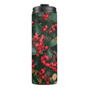 Rode Holly-bessen Thermosbeker