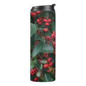 Rode Holly-bessen Thermosbeker (Gedraaid links)