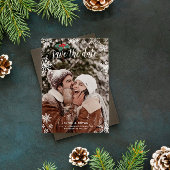 Rode Holly Sneeuwvlokken Grote Foto Kerstmis Bruil Save The Date