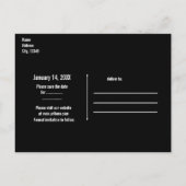 Rode Hollywoodgordijnen & Zilveren Ster Bewaar de  Aankondigingskaart (Achterkant)