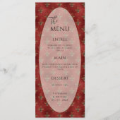 Rode Hommels Elegante Trouw Menu (Voorkant)
