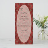 Rode Hommels Elegante Trouw Menu (Staand voorkant)