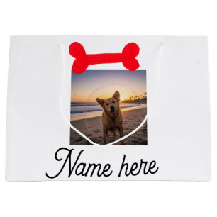 Rode hond bot foto huisdier hond kat naam eenvoudi groot cadeauzakje