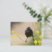 Rode hond briefkaart (Staand voorkant)