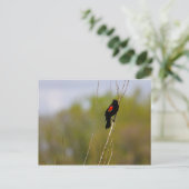 Rode hond briefkaart (Staand voorkant)