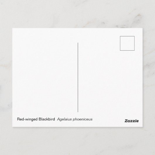 Rode hond briefkaart (Achterkant)