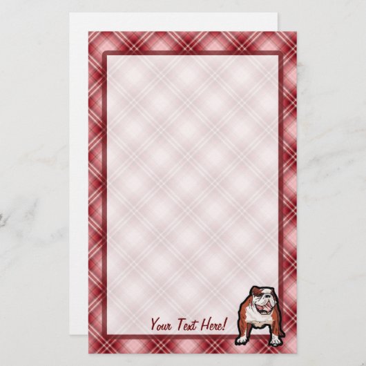 Rode hond briefpapier (Voorkant / Achterkant)