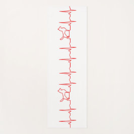 Rode hond Hartslag Yoga Mat