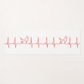 Rode hond Hartslag Yoga Mat (Voorkant (horizontaal))