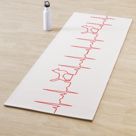 Rode hond Hartslag Yoga Mat (In situ)