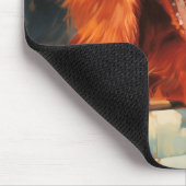 Rode Hond In Klassieke Vrachtwagen Window Art Prin Muismat (Hoek)