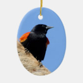 Rode hond keramisch ornament (Voorkant)