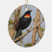 Rode hond keramisch ornament (Links)