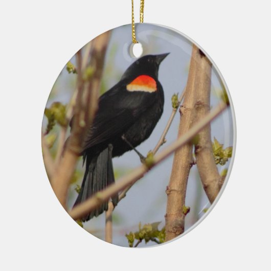 Rode hond keramisch ornament (Links)