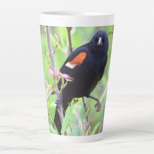 Rode hond latte mok (Voorkant)