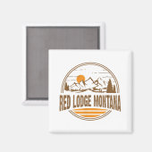  rode hond, Montana Mountain Hiking Souveni Magneet (Voorkant / Achterkant)