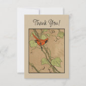  rode hond op een filiaal bedankkaart (Voorkant)