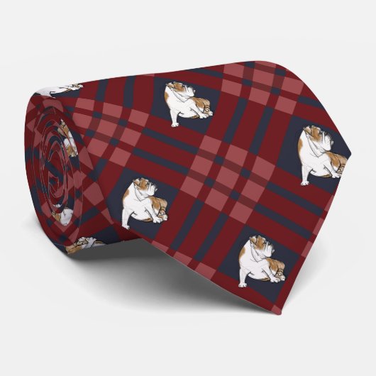 Rode hond stropdas (Opgerold)