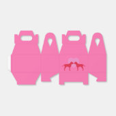 Rode honden en hart bedankdoosjes (Uitgevouwen)