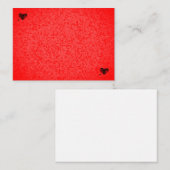 Rode honingraat en harten notitiekaarten notitiekaartje (Voorkant / Achterkant)