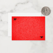 Rode honingraat en harten notitiekaarten notitiekaartje (Voorkant / Achterkant in situ)