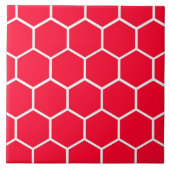 Rode honingraat tegeltje (Voorkant)