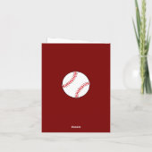 Rode honkbal Dank je Coach Kaart (Achterkant)