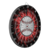 Rode honkbal dartbord (Voorkant Links)