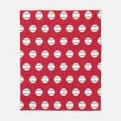 Rode honkbal fleece deken (Voorkant)