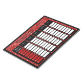 Rode honkbal Gepersonaliseerd Notitieblok van de S (Schuin)