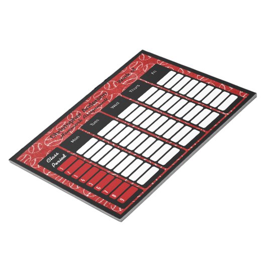 Rode honkbal Gepersonaliseerd Notitieblok van de S (Schuin)