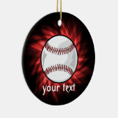 Rode honkbal keramisch ornament (Rechts)