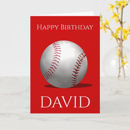 Rode honkbal Kinder sport Kaart (Gele Bloem)