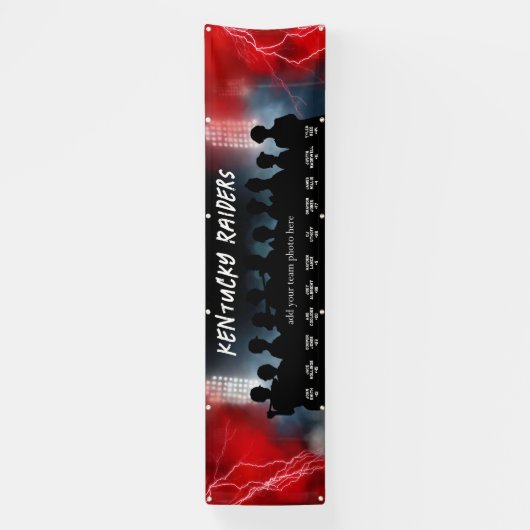 Rode Honkbal Softbal Dugout Banner Sportteam (Verticaal)