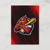 Rode Honkbal Trading Kaart Foto Honkbal Logo Contactkaartje (Achterkant)