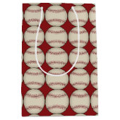 Rode honkbalsport Birthday Gift Bag Medium Cadeauzakje (Voorkant)