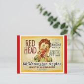  Rode Hoofd Brand Washington Apples Briefkaarten (Staand voorkant)