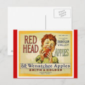  Rode Hoofd Brand Washington Apples Briefkaarten (Voorkant / Achterkant)