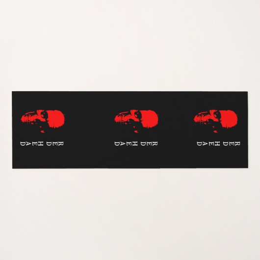 Rode hoofd yoga mat (Achterkant (horizontaal))